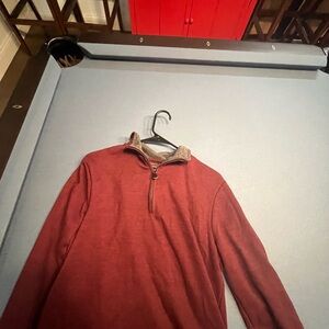 Banana Republic Red Zip Up Sweater